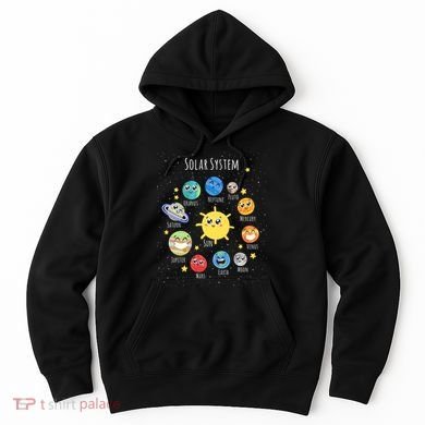Solar System Children's Illustration Hoodie