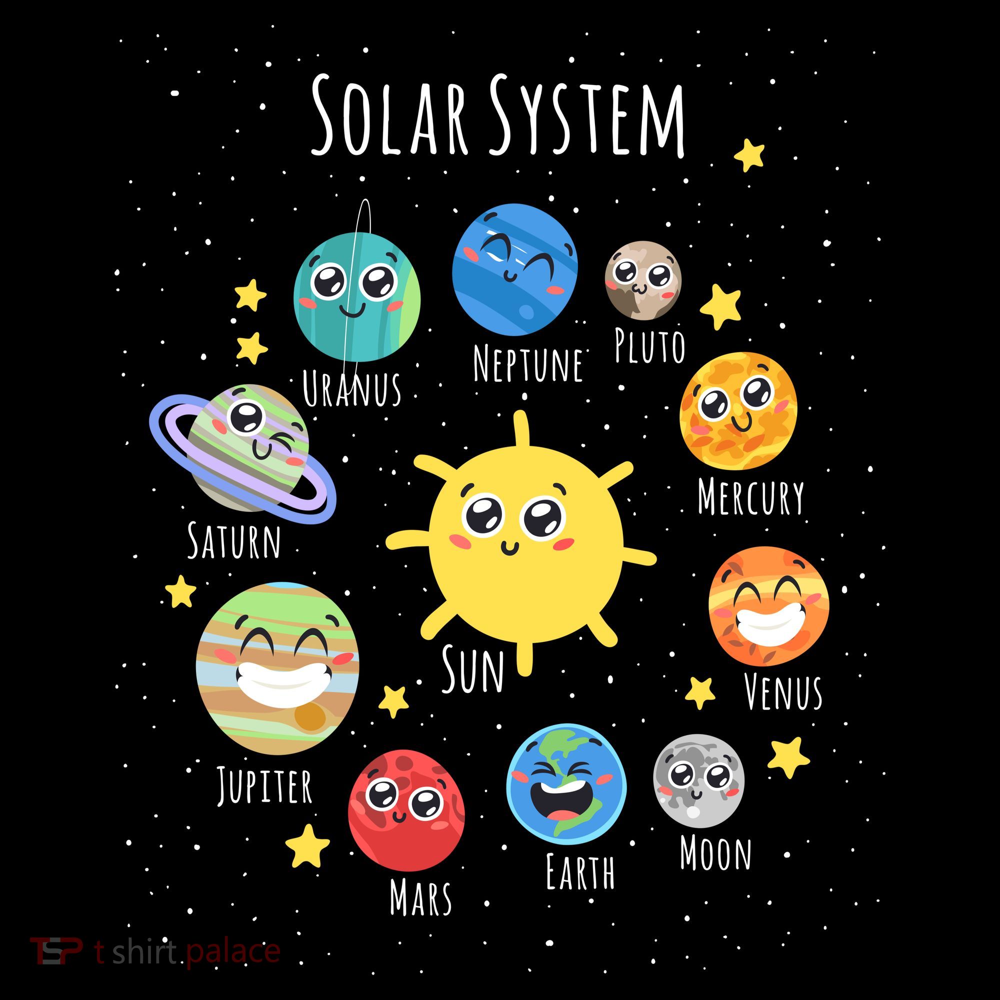 Solar System Children's Illustration Apron