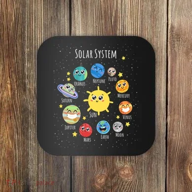 Solar System Children's Illustration Coaster