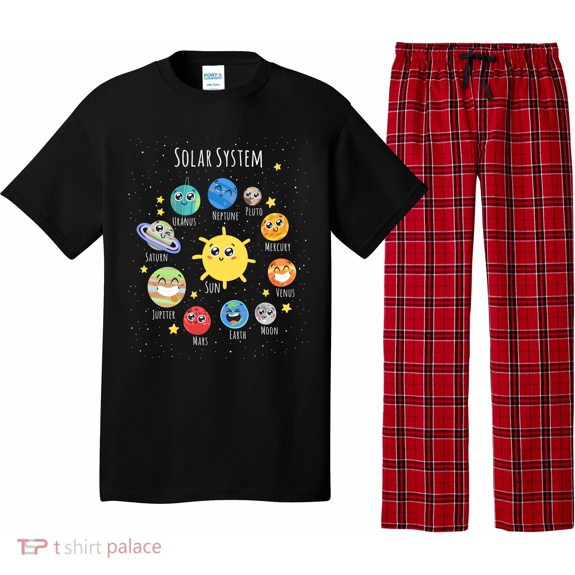 Solar System Children's Illustration Pajama Set