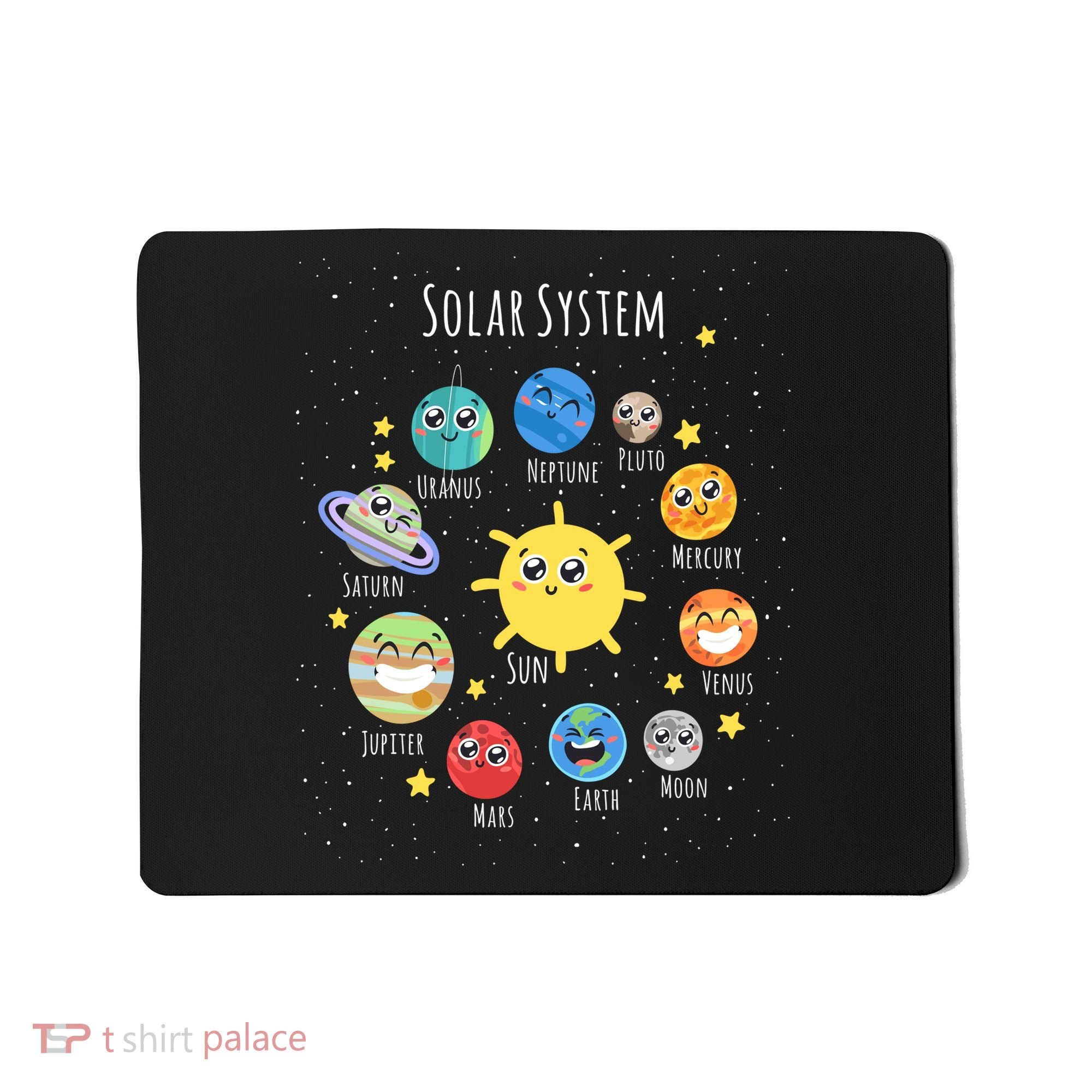 Solar System Children's Illustration Mousepad