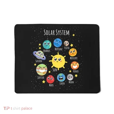 Solar System Children's Illustration Mousepad