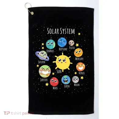 Solar System Children's Illustration Golf Towel