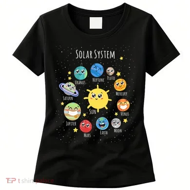 Solar System Children's Illustration Women's T-Shirt