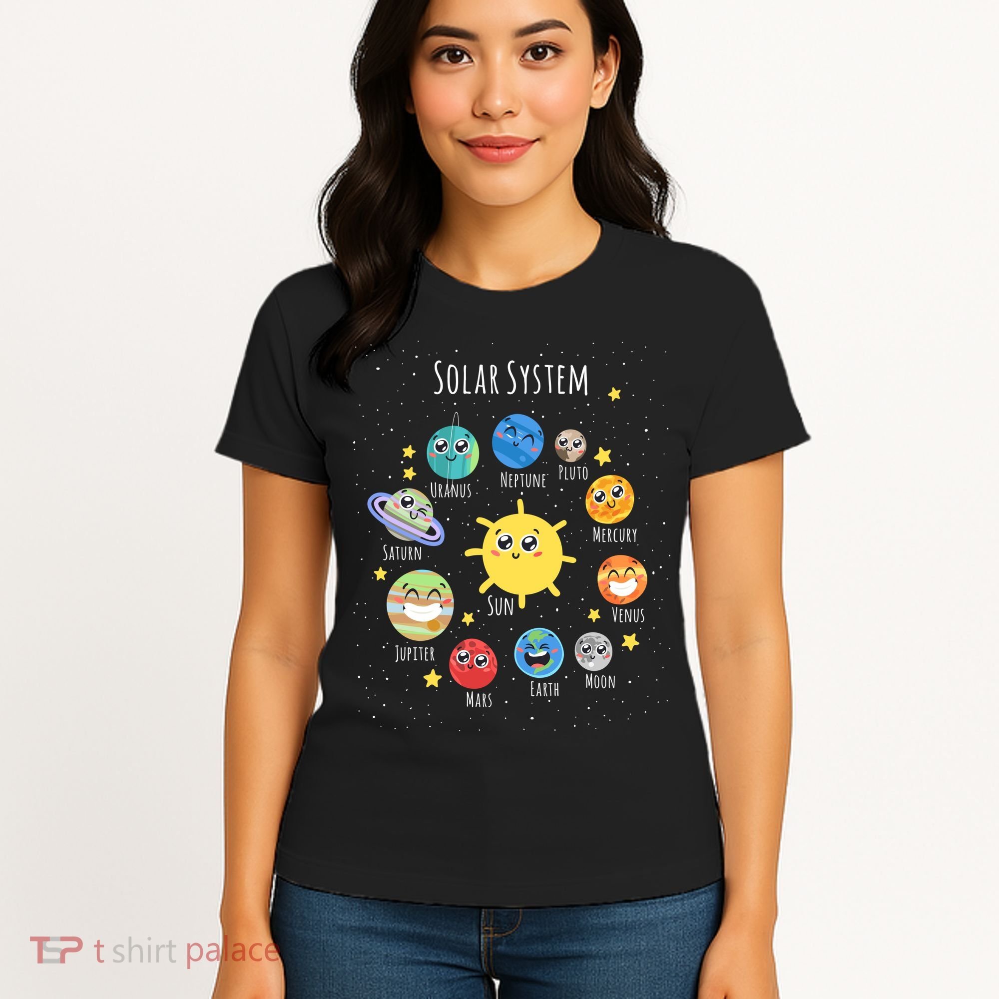 Solar System Children's Illustration Women's T-Shirt