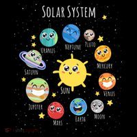 Solar System Children's Illustration Women's T-Shirt thumb 6