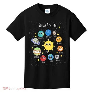 Solar System Children's Illustration Kids T-Shirt