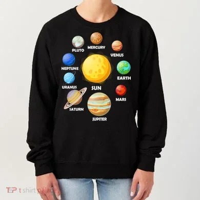 Solar System Planets Sun Mars Women's Sweatshirt
