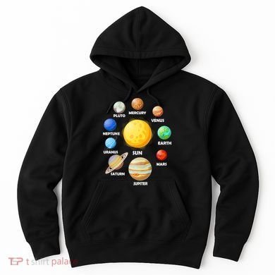 Solar System Planets Sun Mars Hoodie