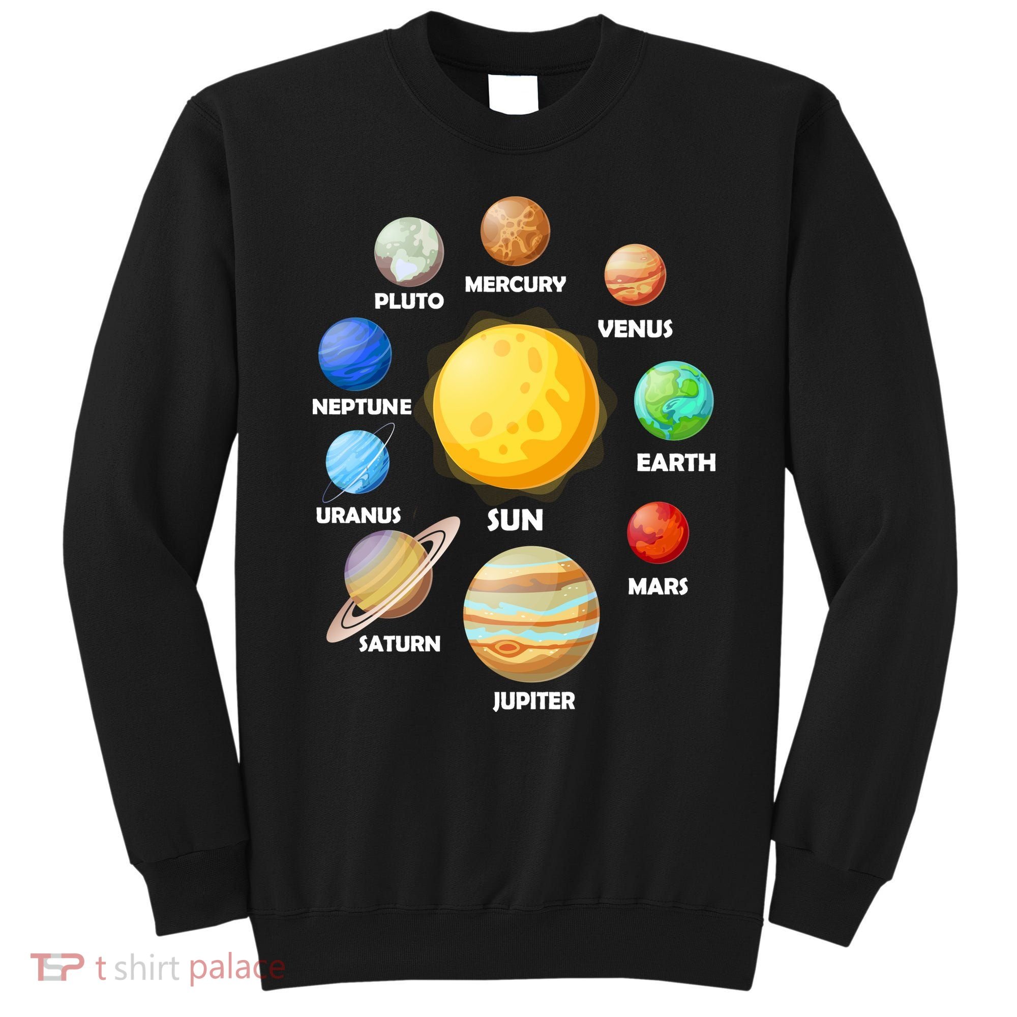 Solar System Planets Sun Mars Sweatshirt