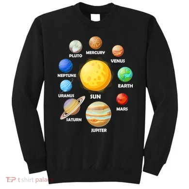 Solar System Planets Sun Mars Sweatshirt