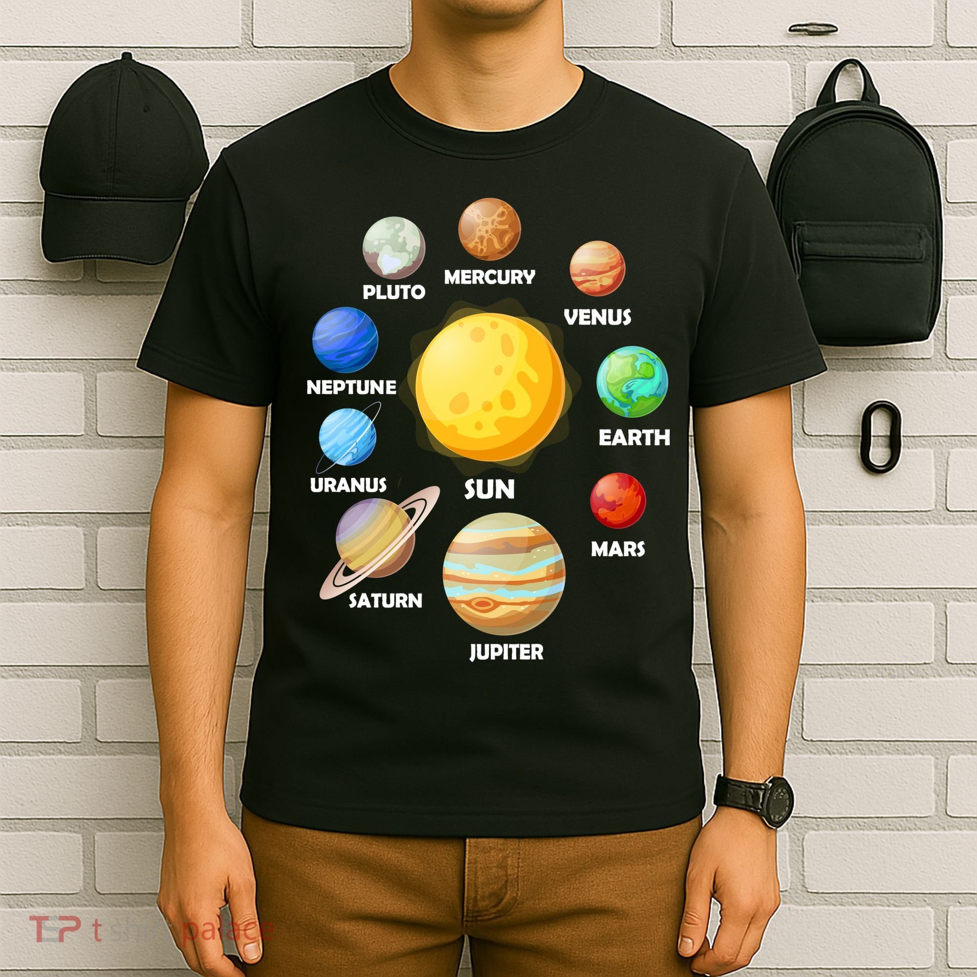 Solar System Planets Sun Mars T-Shirt