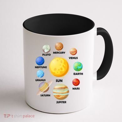 Solar System Planets Sun Mars Coffee Mug back