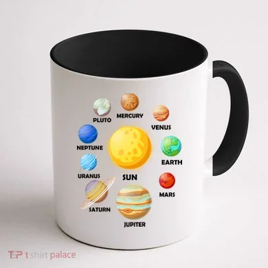 Solar System Planets Sun Mars Coffee Mug back