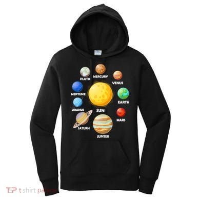 Solar System Planets Sun Mars Women's Hoodie
