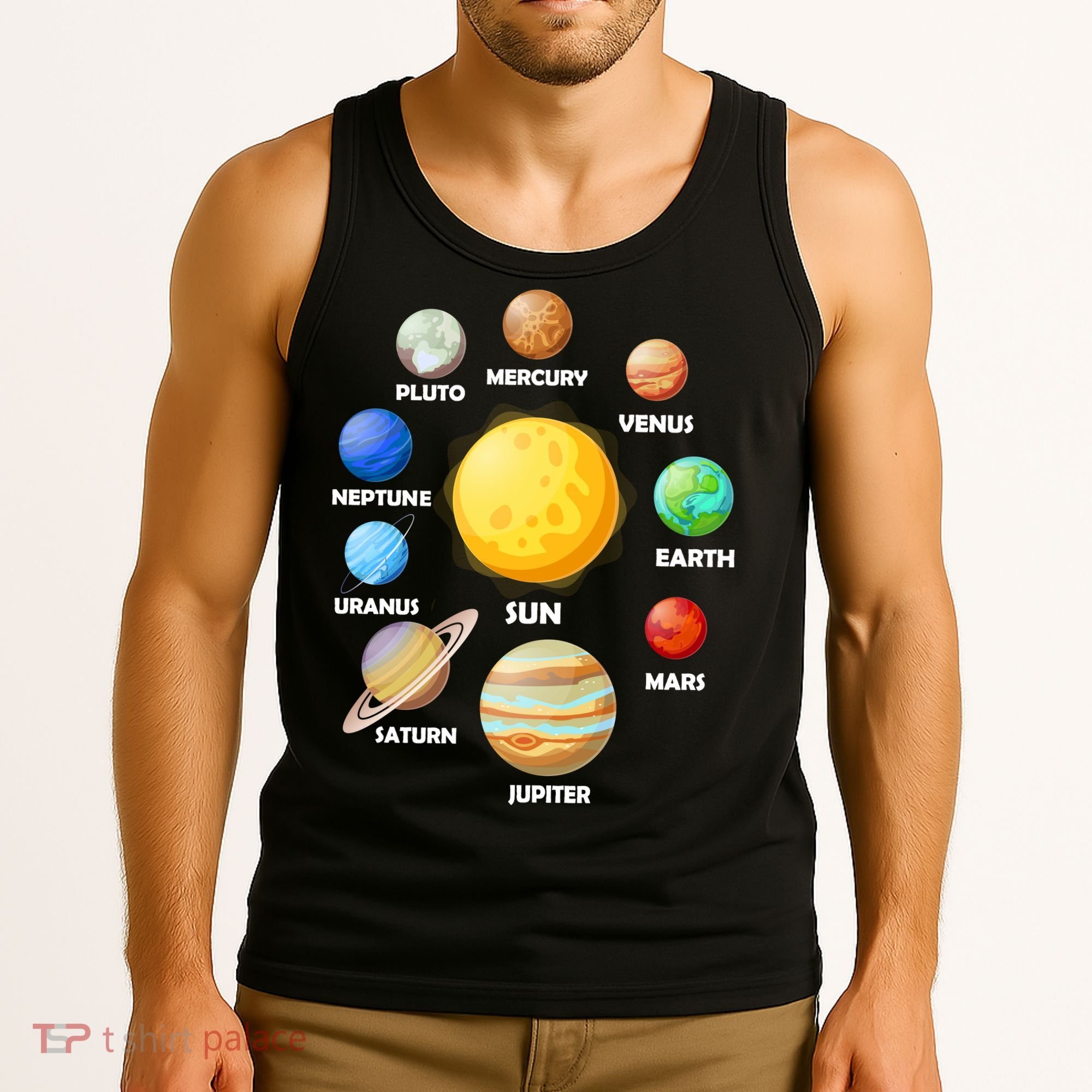 Solar System Planets Sun Mars Tank Top