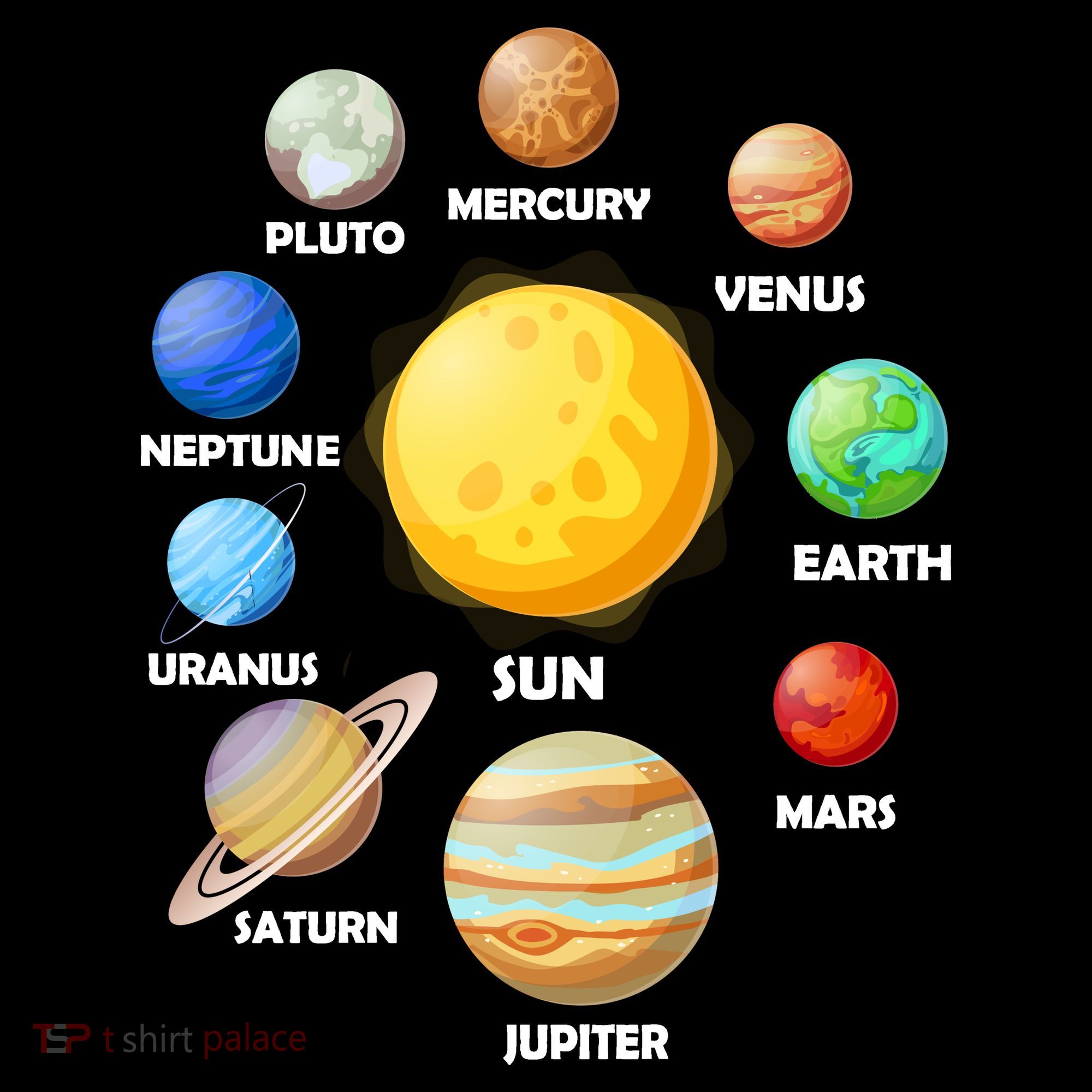 Solar System Planets Sun Mars Toddler T-Shirt