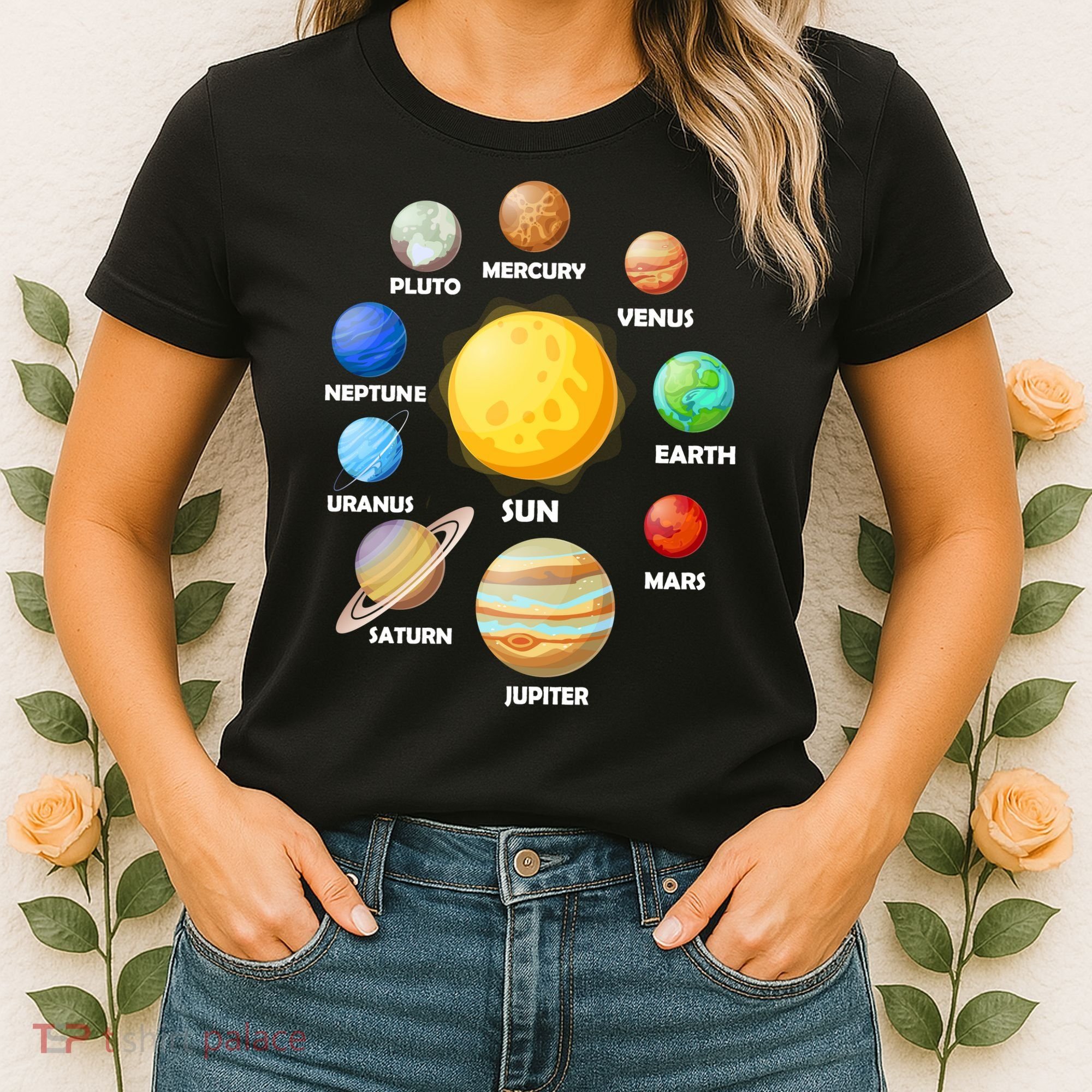 Solar System Planets Sun Mars Women's T-Shirt