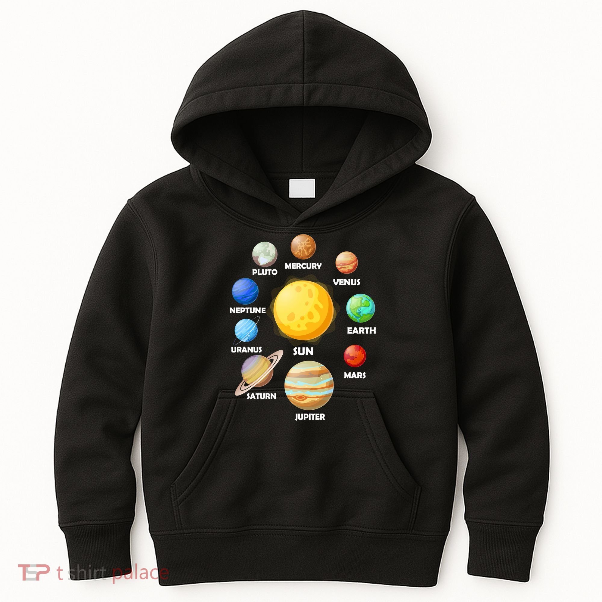 Solar System Planets Sun Mars Kids Hoodie