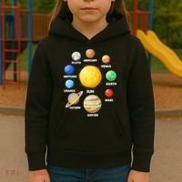 Solar System Planets Sun Mars Kids Hoodie thumb 3