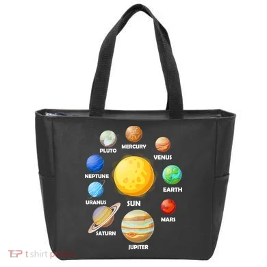 Solar System Planets Sun Mars Tote Bag