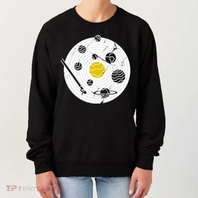 Solar System Vinyl Record Women's Sweatshirt