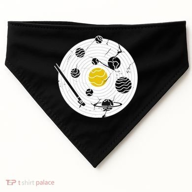 Solar System Vinyl Record USA-Made Doggie Bandana
