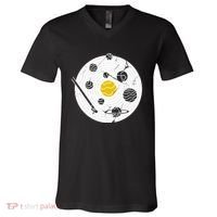 Solar System Vinyl Record V-Neck T-Shirt thumb 0