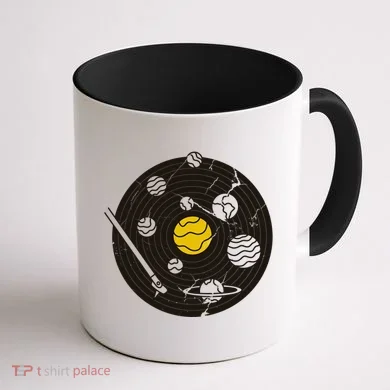Solar System Vinyl Record Coffee Mug back