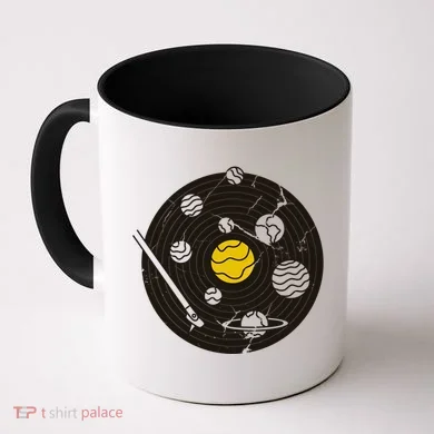Solar System Vinyl Record Coffee Mug