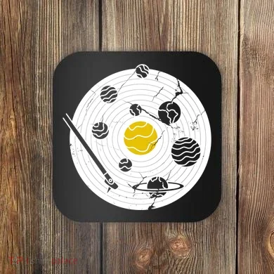 Solar System Vinyl Record Coaster
