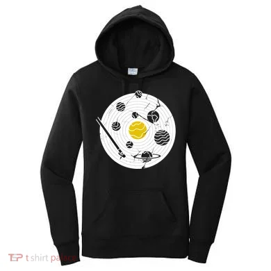 Solar System Vinyl Record Women's Hoodie