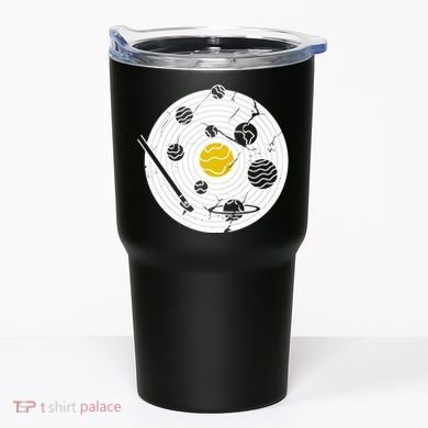 Solar System Vinyl Record Tumbler