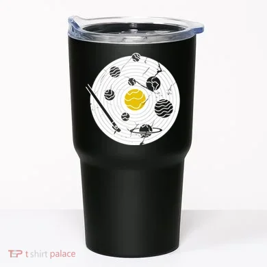 Solar System Vinyl Record Tumbler