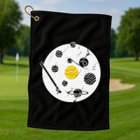 Solar System Vinyl Record Golf Towel thumb 1