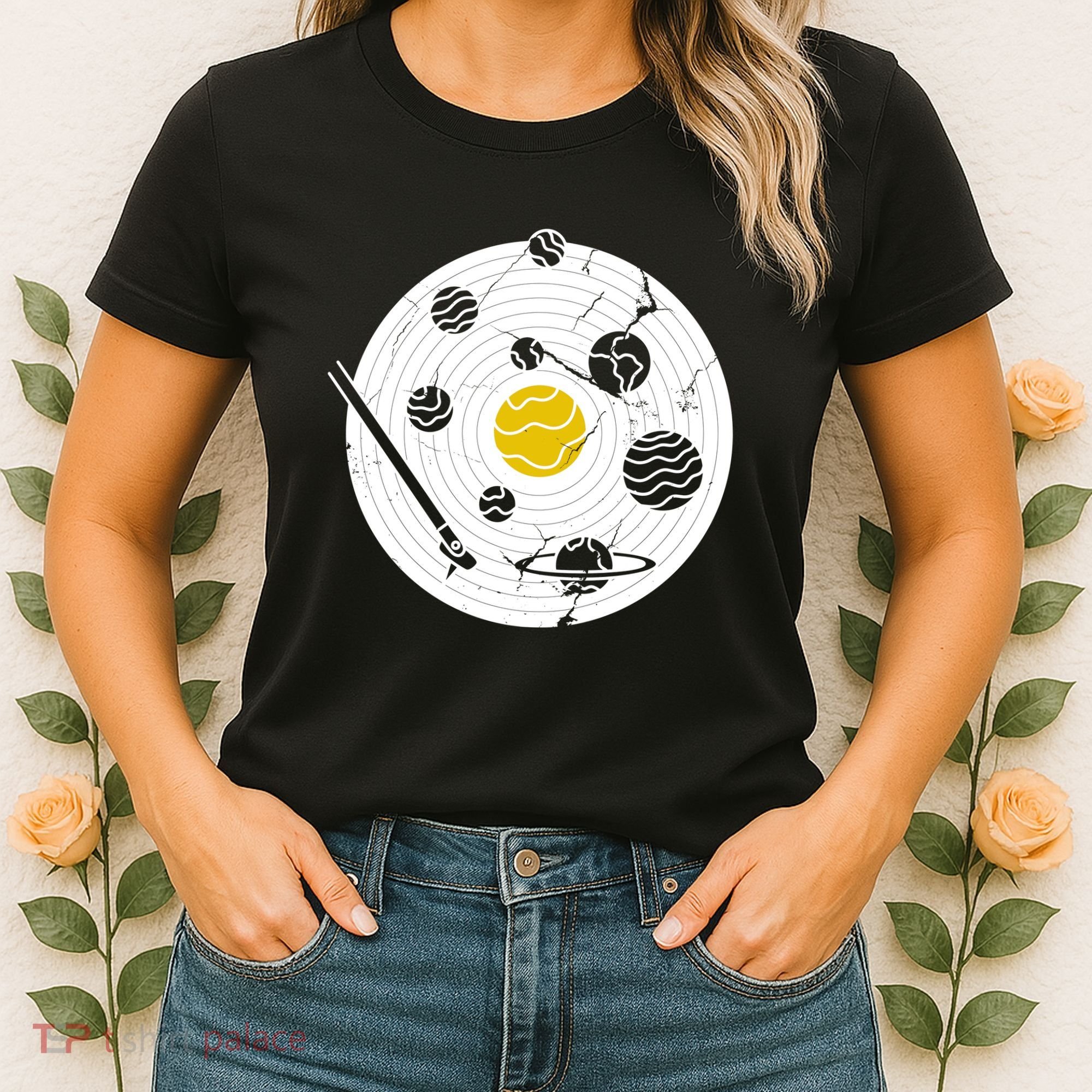 Solar System Vinyl Record Women's T-Shirt
