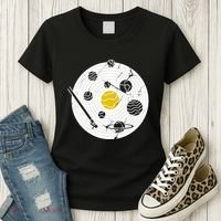 Solar System Vinyl Record Women's T-Shirt thumb 3