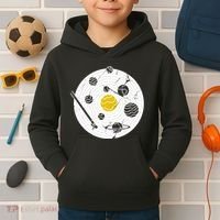 Solar System Vinyl Record Kids Hoodie thumb 2