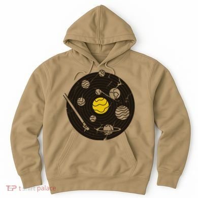 Solar System Vinyl Record Hoodie