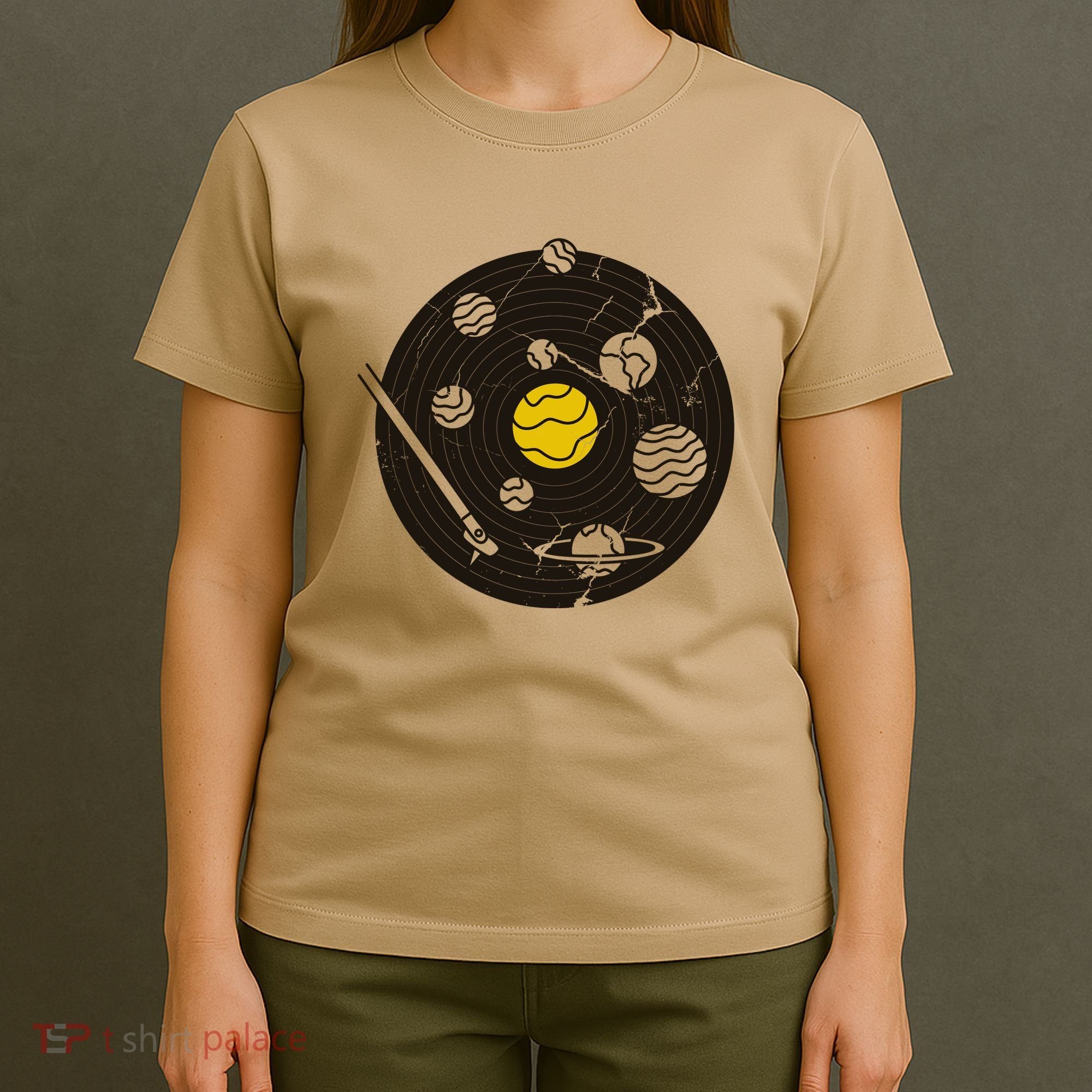 Solar System Vinyl Record T-Shirt