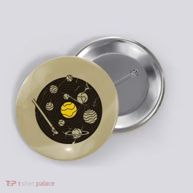 Solar System Vinyl Record Button