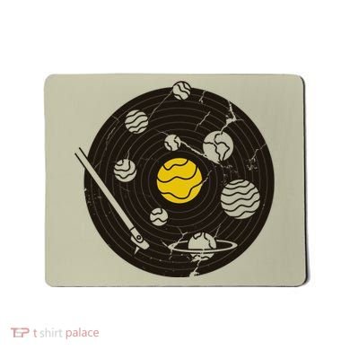 Solar System Vinyl Record Mousepad