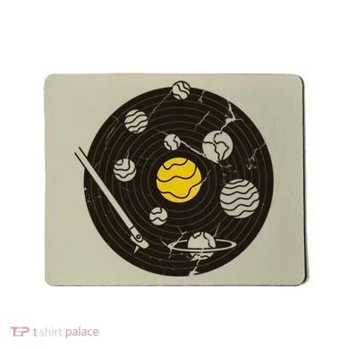 Solar System Vinyl Record Mousepad