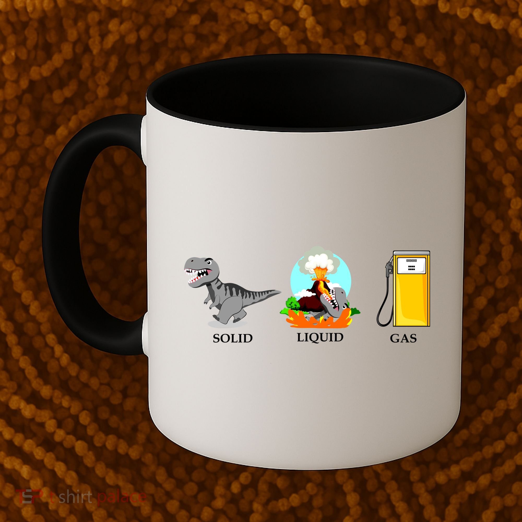 Solid Liquid Gas Dinosaur Coffee Mug