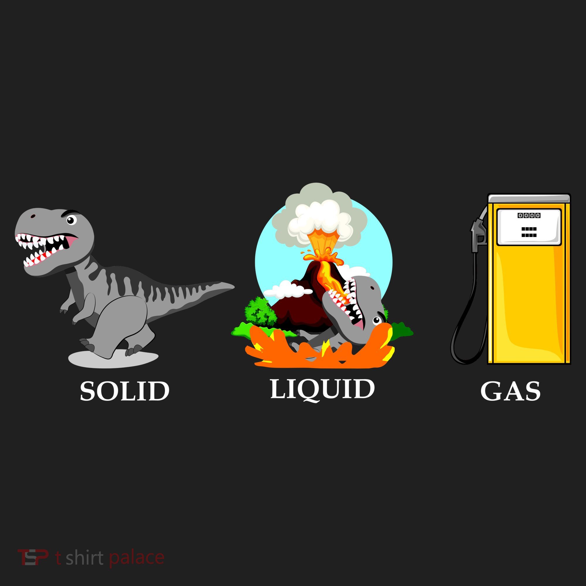 Solid Liquid Gas Dinosaur Tumbler