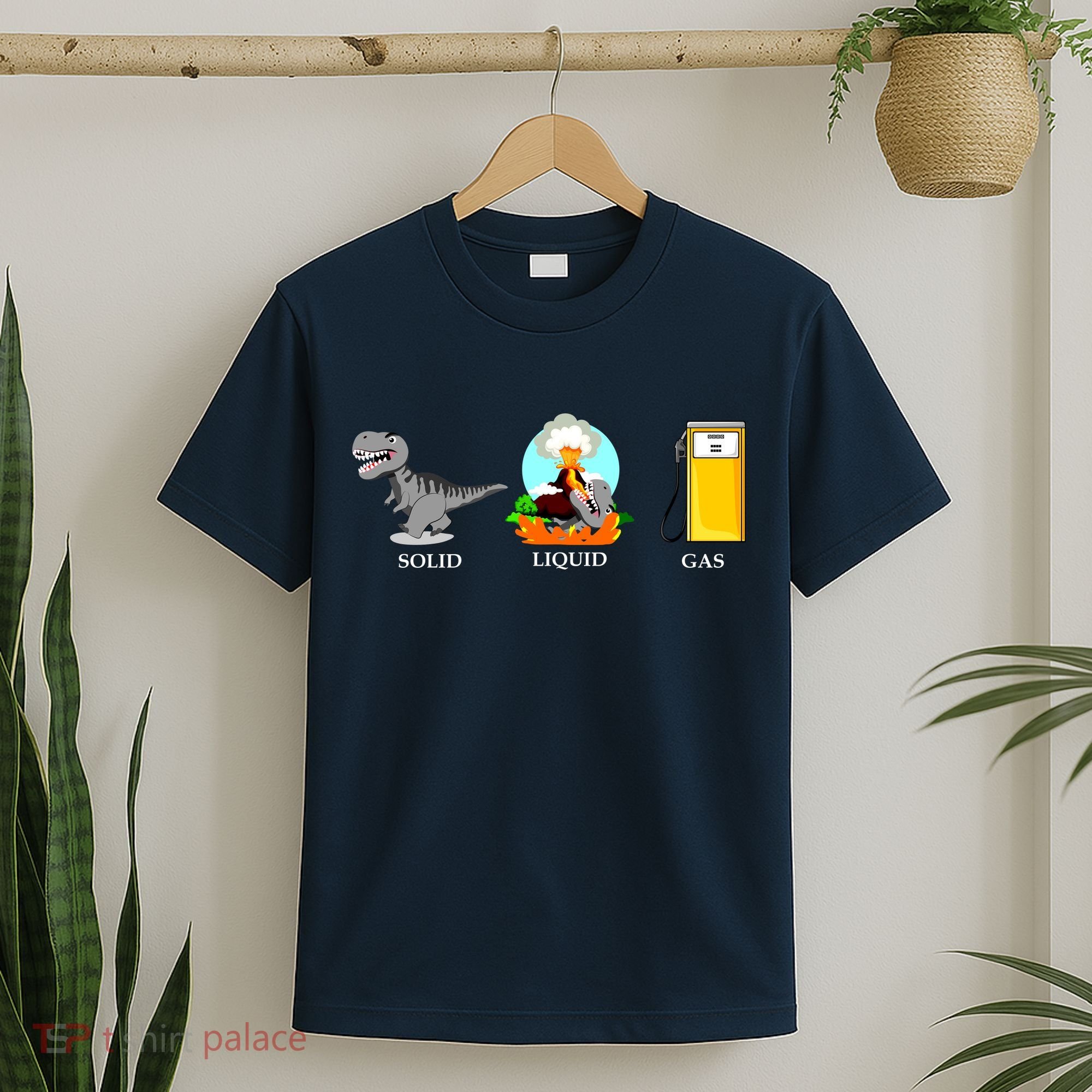 Solid Liquid Gas Dinosaur T-Shirt