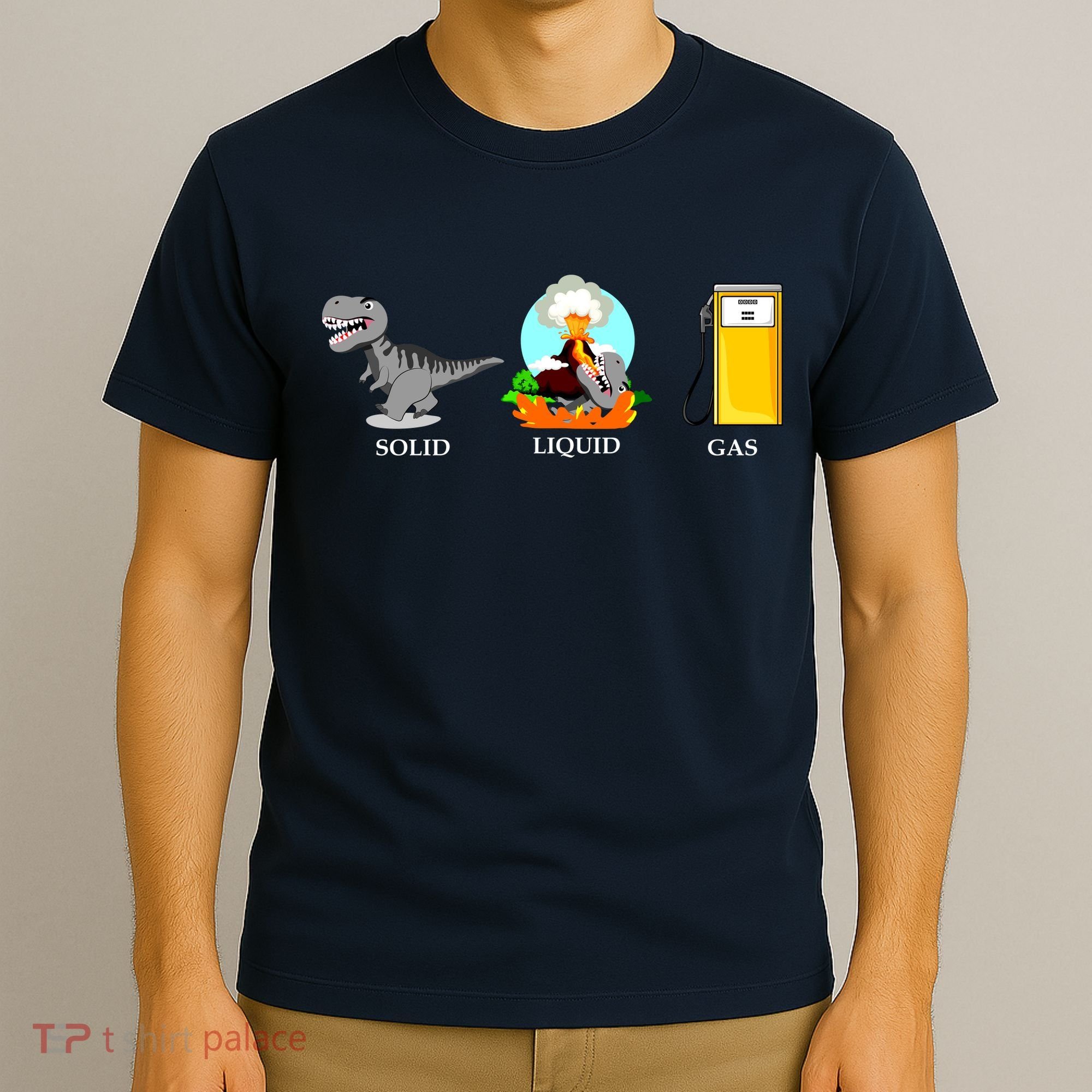 Solid Liquid Gas Dinosaur T-Shirt