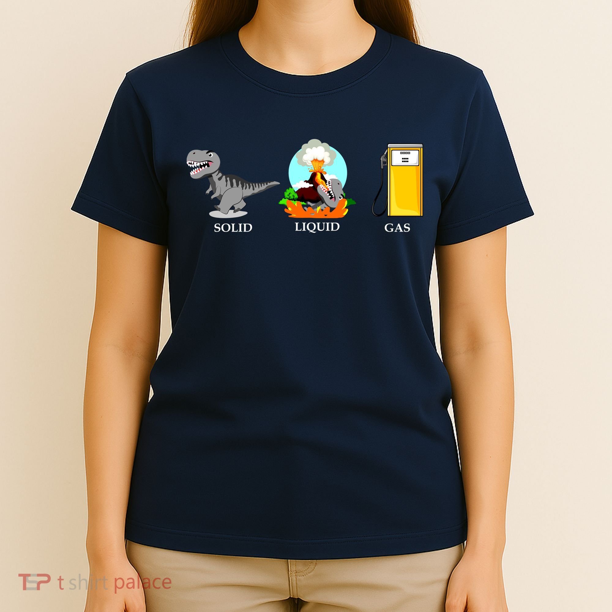 Solid Liquid Gas Dinosaur T-Shirt