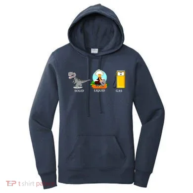Solid Liquid Gas Dinosaur Women's Hoodie
