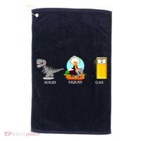 Solid Liquid Gas Dinosaur Golf Towel thumb 0
